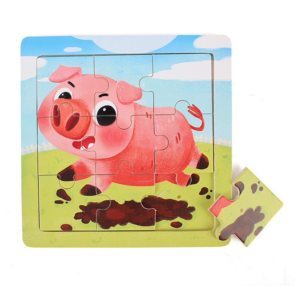 Wooden Jigsaw Puzzles for Kids Age 35 Years Old, Animals Preschool Puzzles