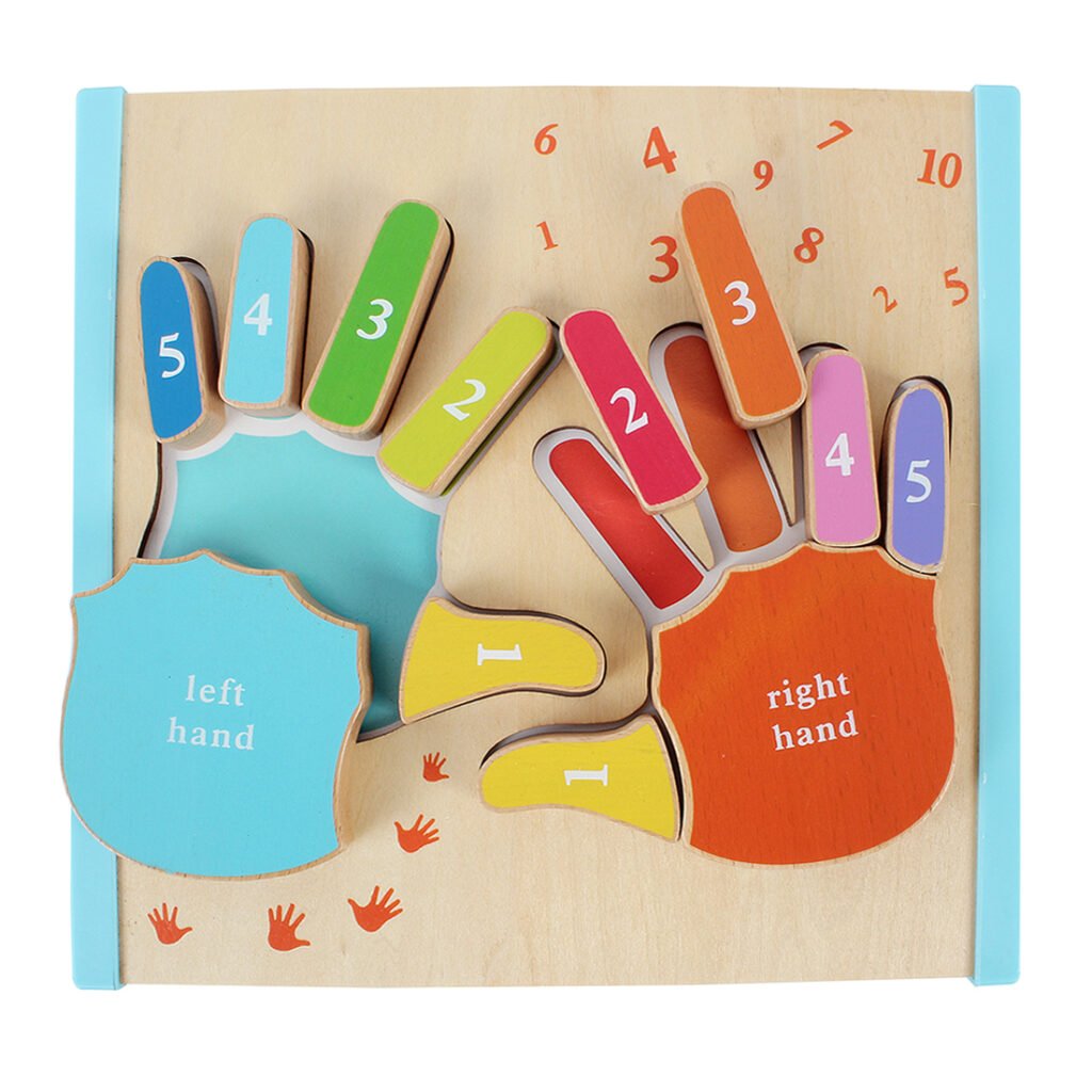 Learning Numbers Left and Right Hand Palm Intelligence Puzzle Kids Toys