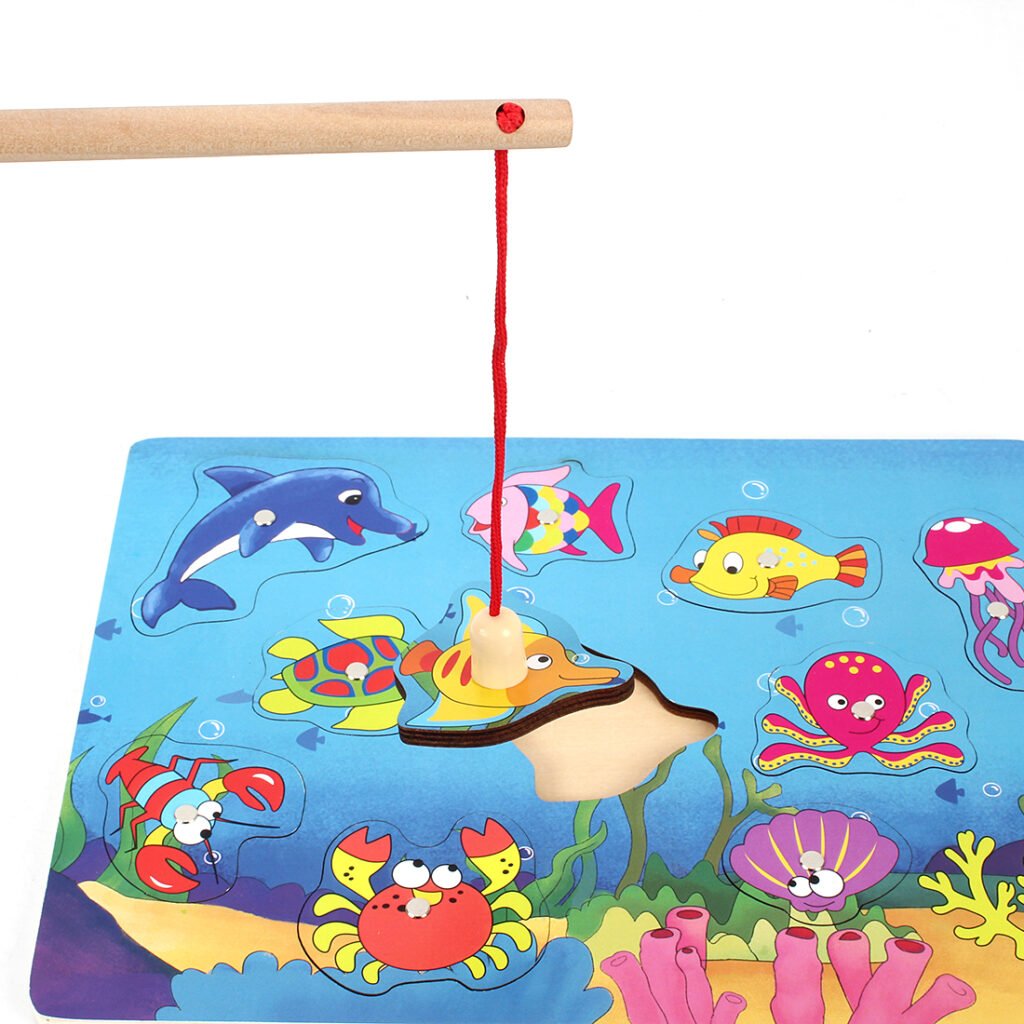 Magnetic Wooden Fishing Game Puzzle Game