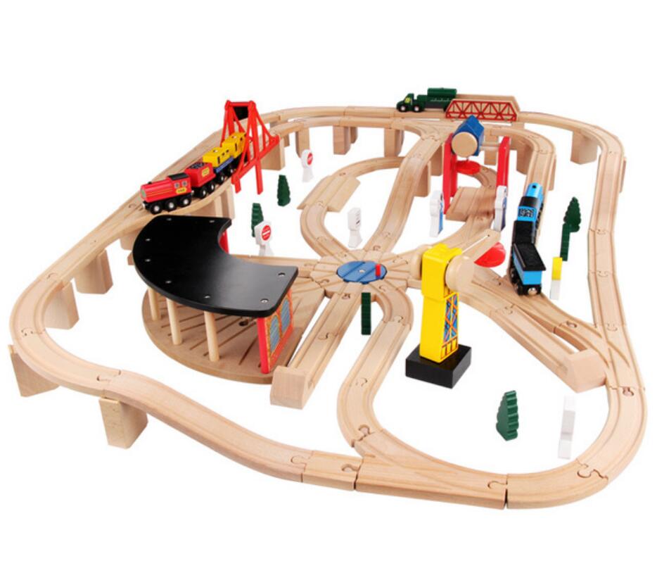 Choo-Choo! Never-ending Fun with Wooden Train Tracks Set - WoodadaToy