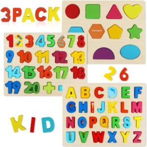 Wooden Alphabet Number Puzzles